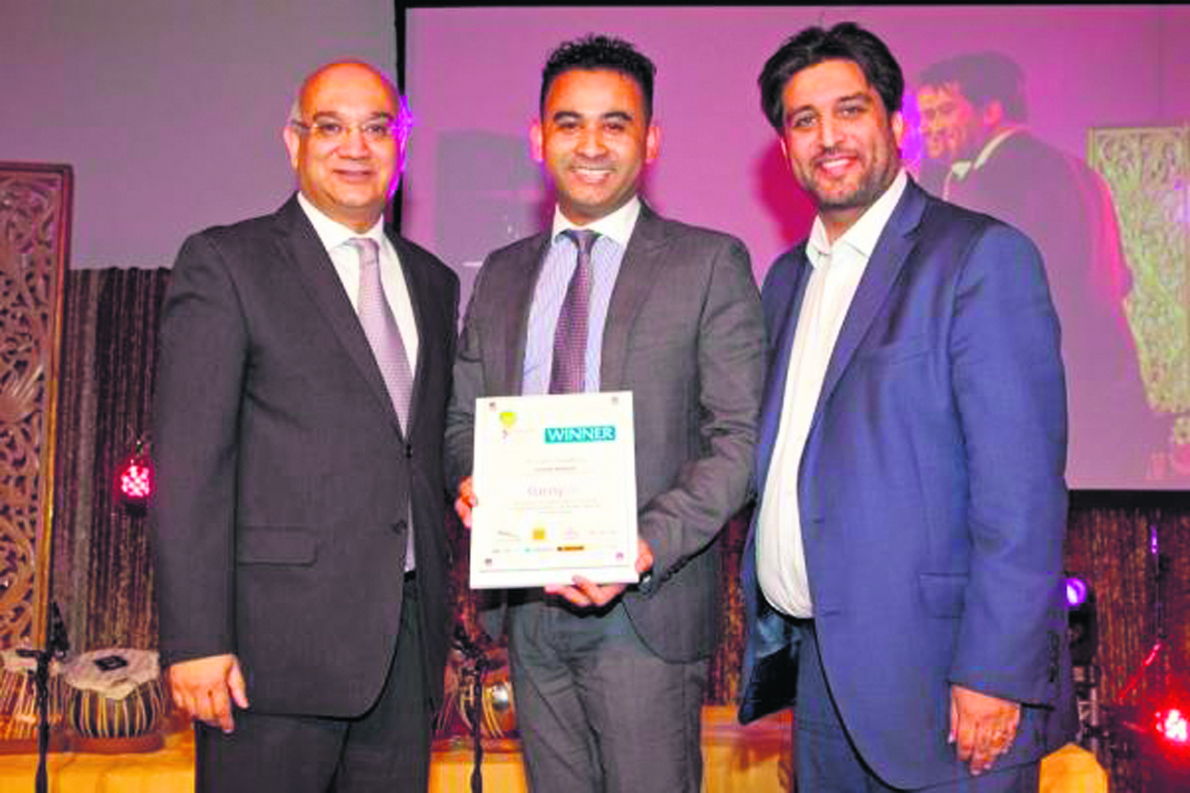Award for owner of Coriander Restaurant, Uxbridge